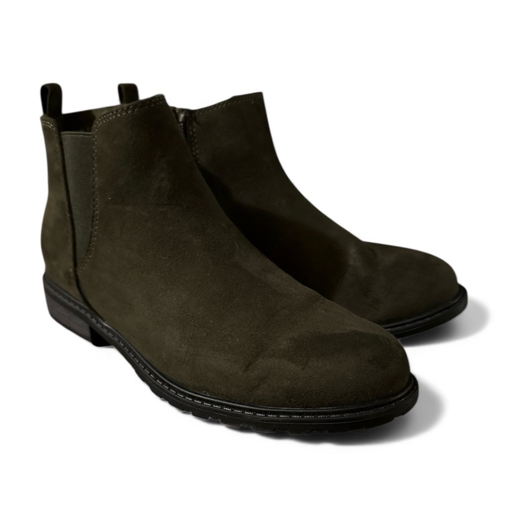 Green Gray Ankle Boots